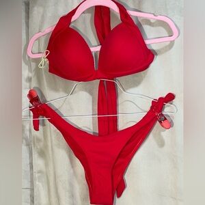 SHEIN MDM Vibrant Red Swimwear